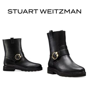 Stuart Weitzman Arlo Moto Bootie Size 4 Black